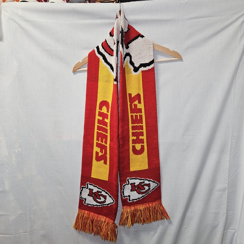 Kansas City Chiefs Red & Yellow Fan Scarf OS No Flaws